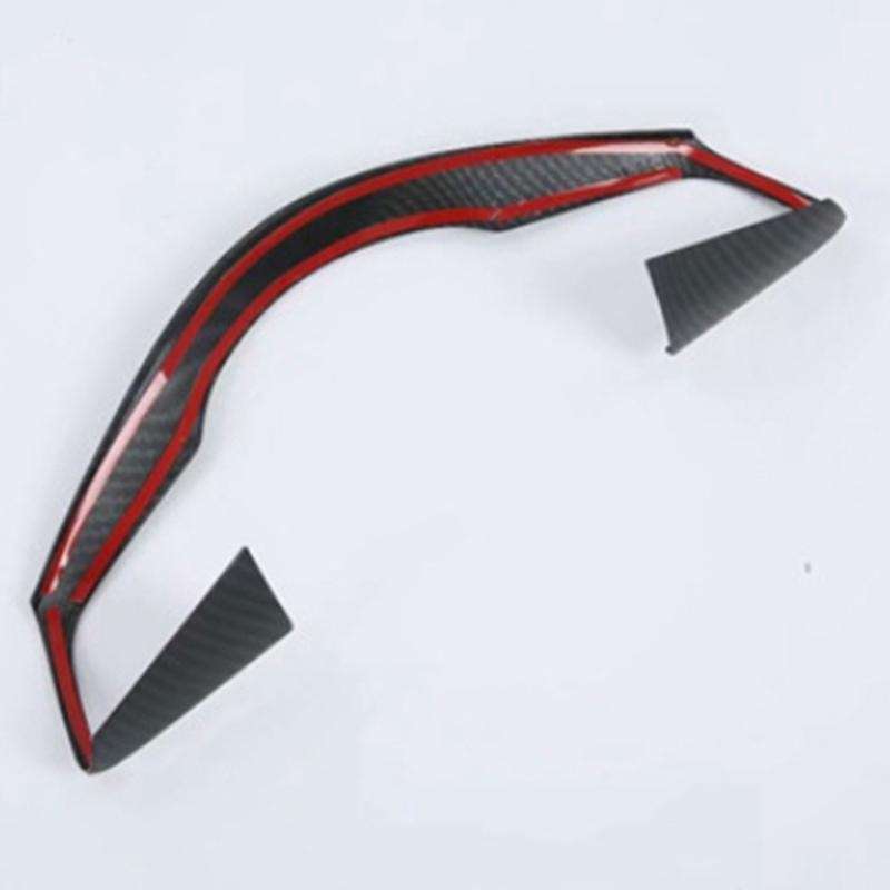 for Forte Cerato Carbon Fiber Steering Wheel Cover Molding Trim Decoration Frame Inner Accessories