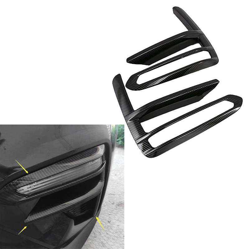 for Forte Cerato 2019 2020 2021 Carbon Fiber Front Fog Light Lamp Cover Trim Foglight Bezel Decorati