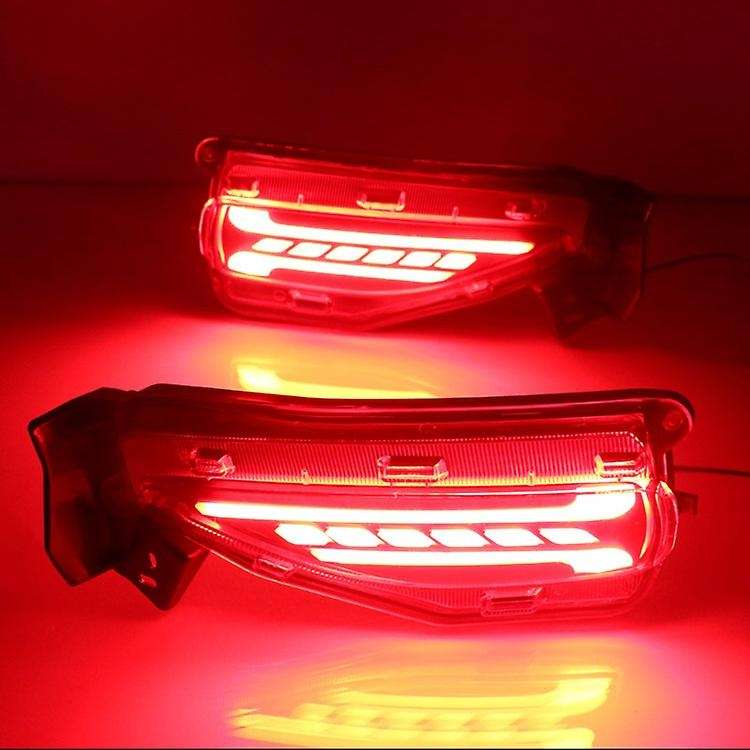 for Fortuner 2016-2019 LED Rear Bumper Fog Light Brake Light Indicator Lamp Night Driving Lights Ref