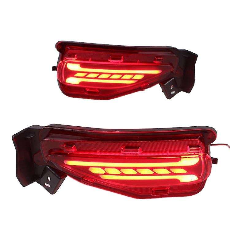 for Fortuner 2016-2019 LED Rear Bumper Fog Light Brake Light Indicator Lamp Night Driving Lights Ref