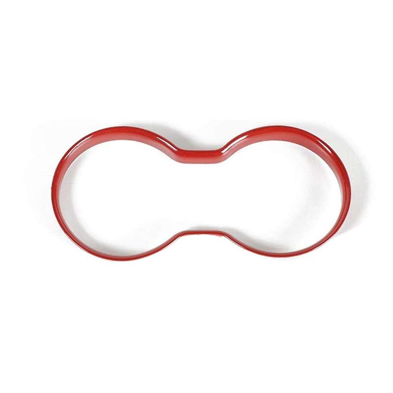 for Front Cup Holder Trim Cover ABS Interior Accessories for 2015-2020 (Red)
