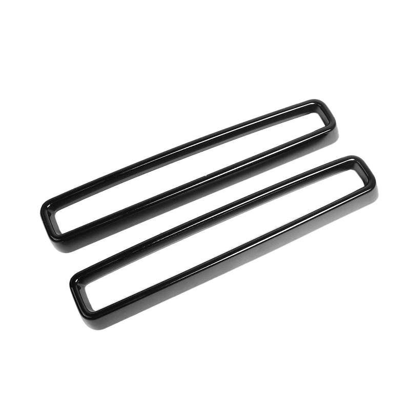 for Front Grille Inserts Front Grill Frame Trim 2015 2016 2017 2018 2019 2020, Black 2PCS