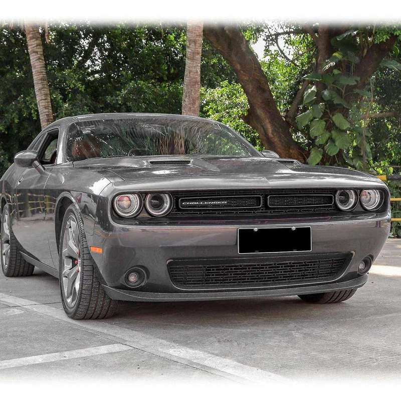 for Front Grille Inserts Front Grill Frame Trim 2015 2016 2017 2018 2019 2020, Black 2PCS