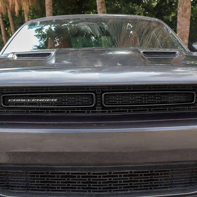 for Front Grille Inserts Front Grill Frame Trim 2015 2016 2017 2018 2019 2020, Black 2PCS