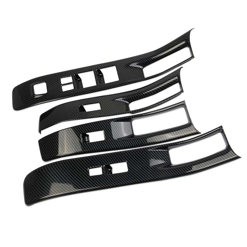 for Frontier 2022-2024 Car Window Lift Switch Panel Cover Trim Interior Accessories ,abs Carbon Fib