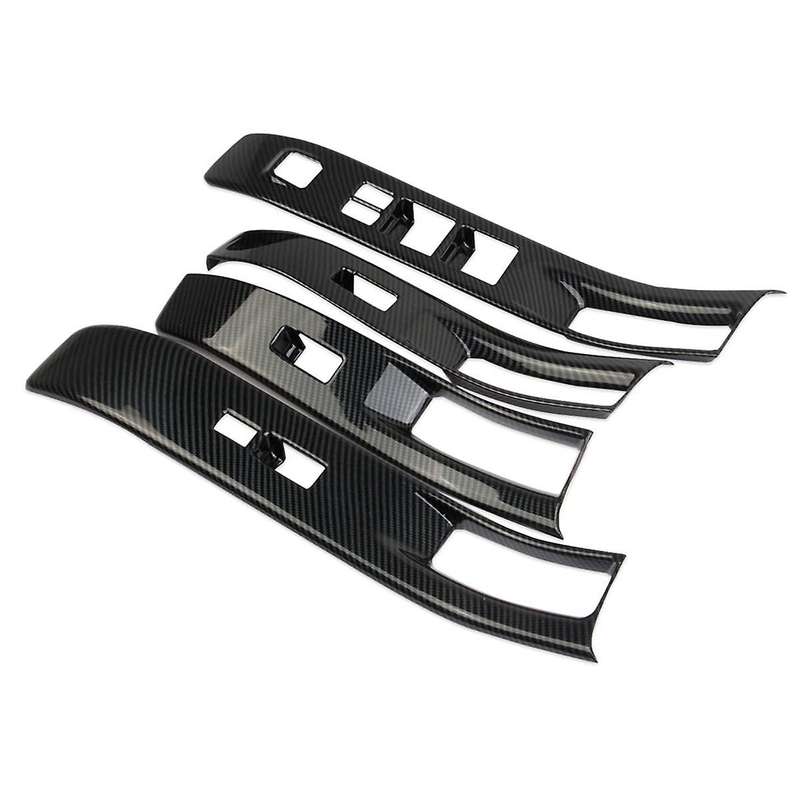for Frontier 2022-2024 Car Window Lift Switch Panel Cover Trim Interior Accessories ,abs Carbon Fib