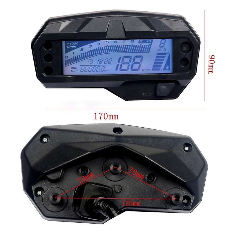 for FZ16 Water Temperature Motorcycle Tachometer Digital Odometer Speedometer Meter Gauge Moto Tacho
