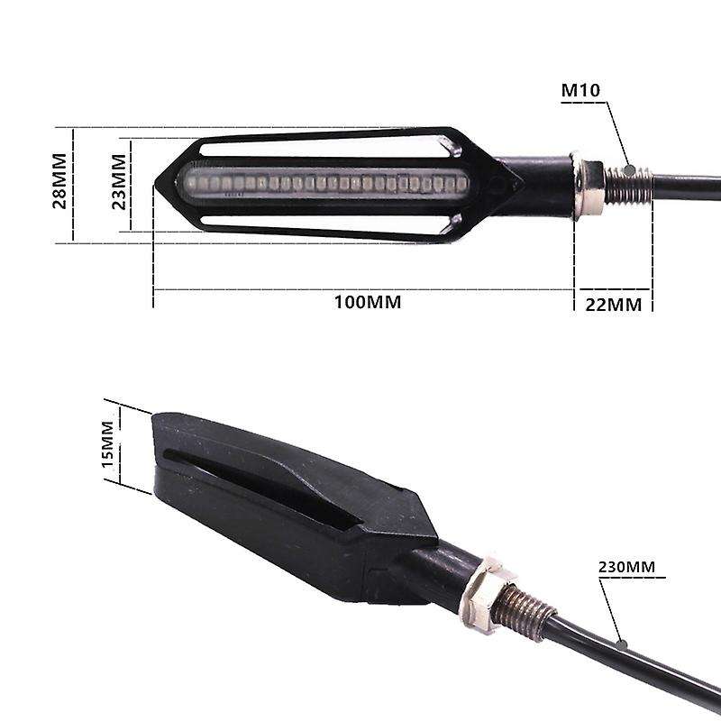 for FZ1 FZ8 XJ6 FZ6 MT-09 FZ-09 MT07 Motorcycle Turn Signal Lights Flowing Flicker Led Blinkers 4PCS