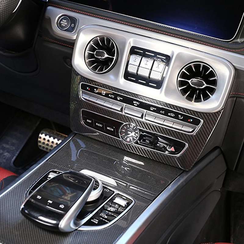 for G Class W463 2019 2020 Car Center Control CD Mode Panel Frame Cover Trim Sticker Accessories,Car