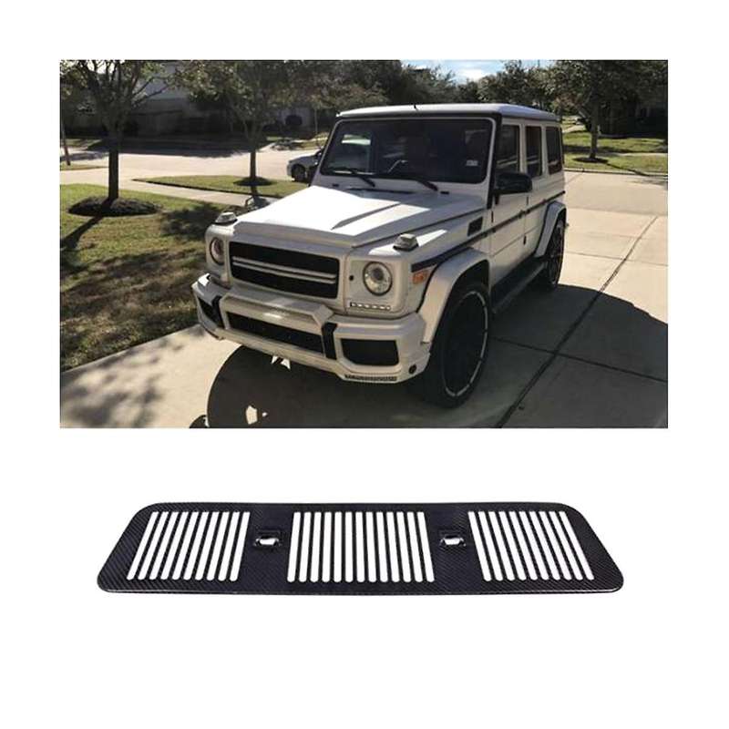 for G Class W463 G350 G500 G63 2006-2018 Carbon Fiber Hood Air Flow Intake Vent Cover Sticker Trim