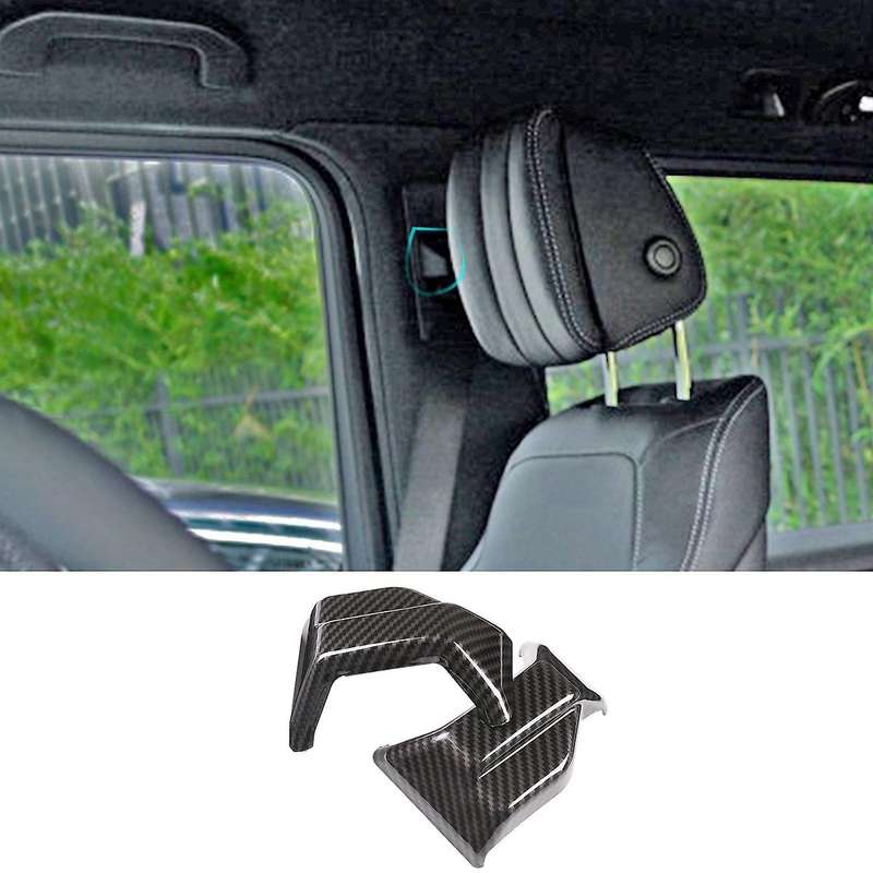 for G Class W463 2019-2020 Carbon Fiber Front Safety Seat Belt Buckle Cover Trim Stickers Accessorie