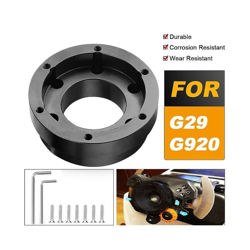 for G29 70mm Adapter Plate for 13inch Steering Wheel Pcd Racing Car Game Modification-silver