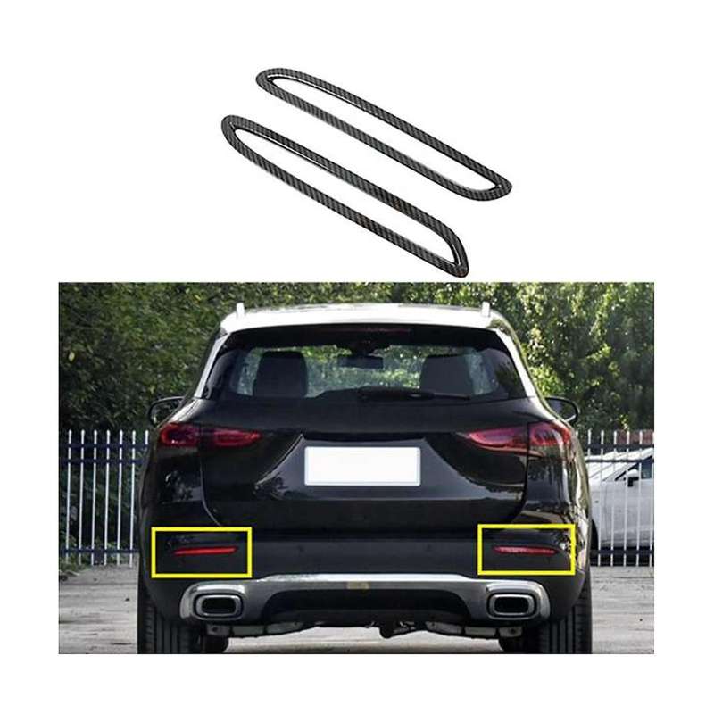 for Gla 2019 2020 Carbon Fiber Rear Fog Light Lamp Foglight Cover Trim Decoration Frame
