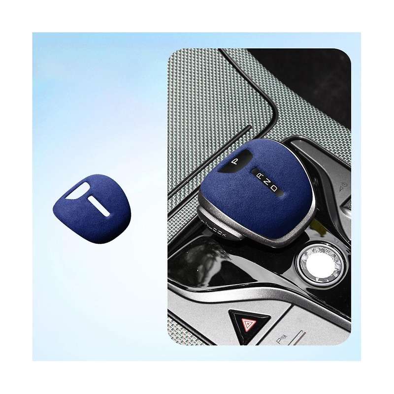 for Gear Shifter Case Leather Gear Knob Protector Cover Interior Modification Royal Blue