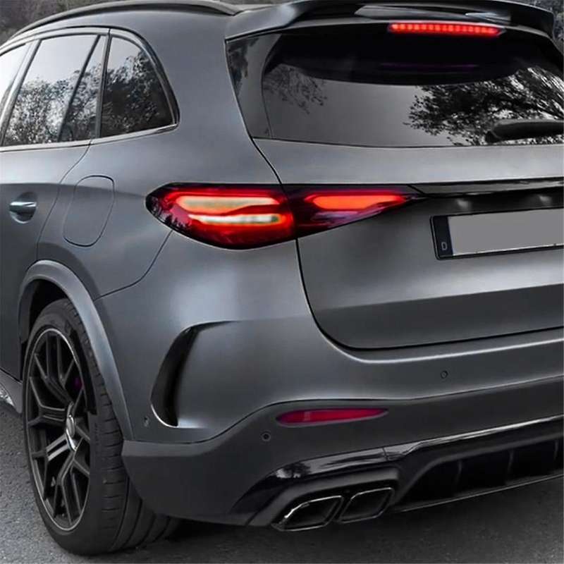 for GLC Class X254 Line 2023 2024 Rear Bumper Trim Lip Spoiler Canards Fins, Black