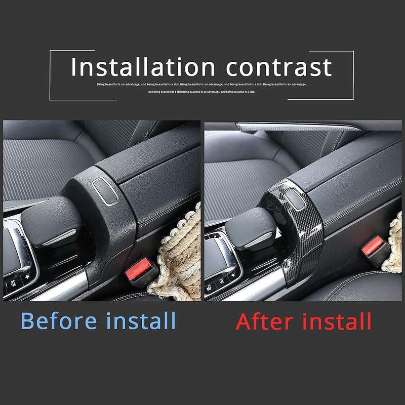 for GLA Class H247 2020-2021 Carbon Fiber ABS Car Interior Armrest Box Switch Frame Cover Trim