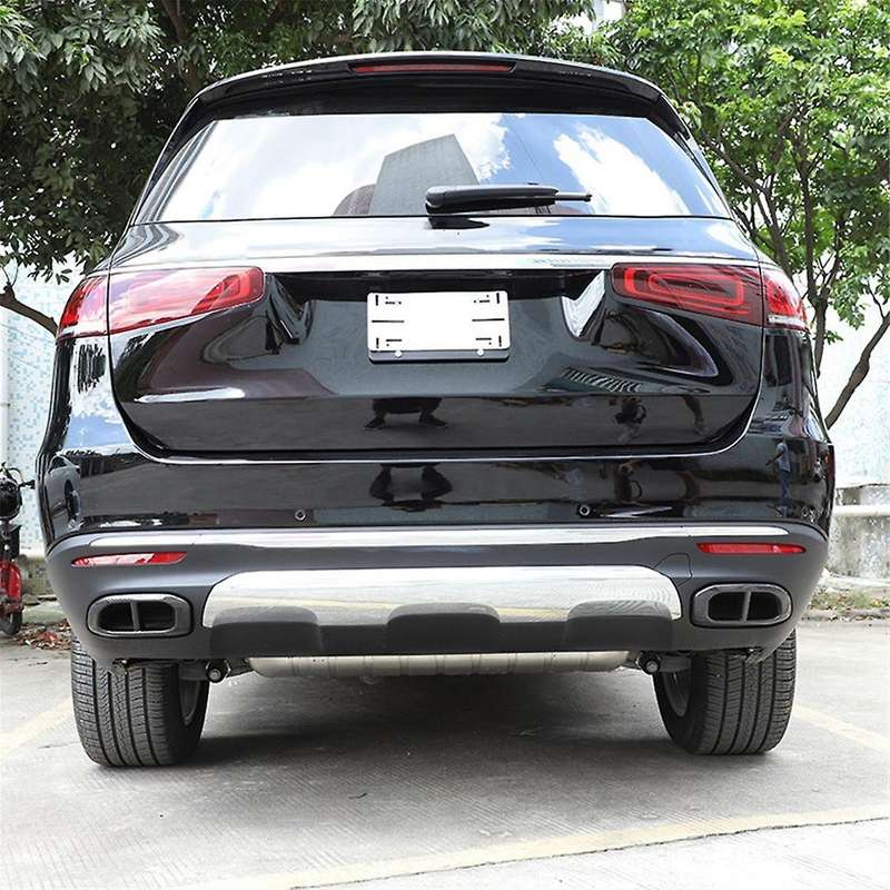 for Glc 350 450 Gls W167 X253 X167 20-22 Car Muffler Exhaust Pipe Tail Cover Trim, Abs Carbon Fiber