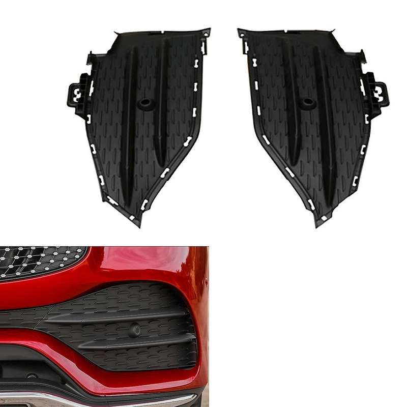 for GLC W253 2020 2021 Black Front Left Right Bumper Grill Grille Fog Light Cover A2538858104 A25388