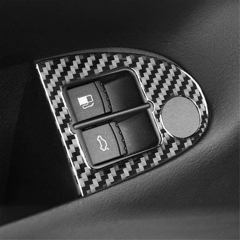 for Golf 4 MK4 1999-2004 LHD Soft Carbon Fiber Car Rear Trunk Switch Button Frame Cover Trim Accesso