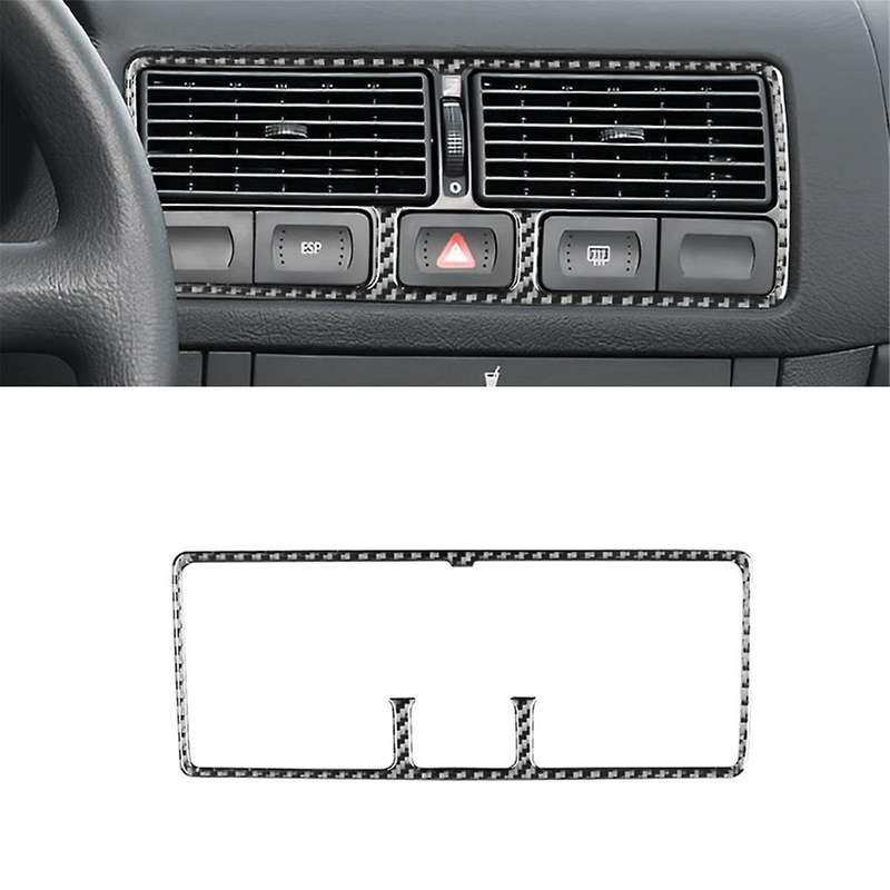 for Golf 4 MK4 1999-2004 Soft Carbon Fiber Car Center Control Air Condition Outlet Vent Trim Cover A