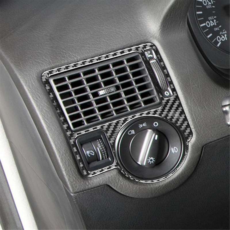 for Golf 4 MK4 1999-2004 LHD Soft Carbon Fiber Car Dashboard Side Air Condition Outlet Vent Cover Tr