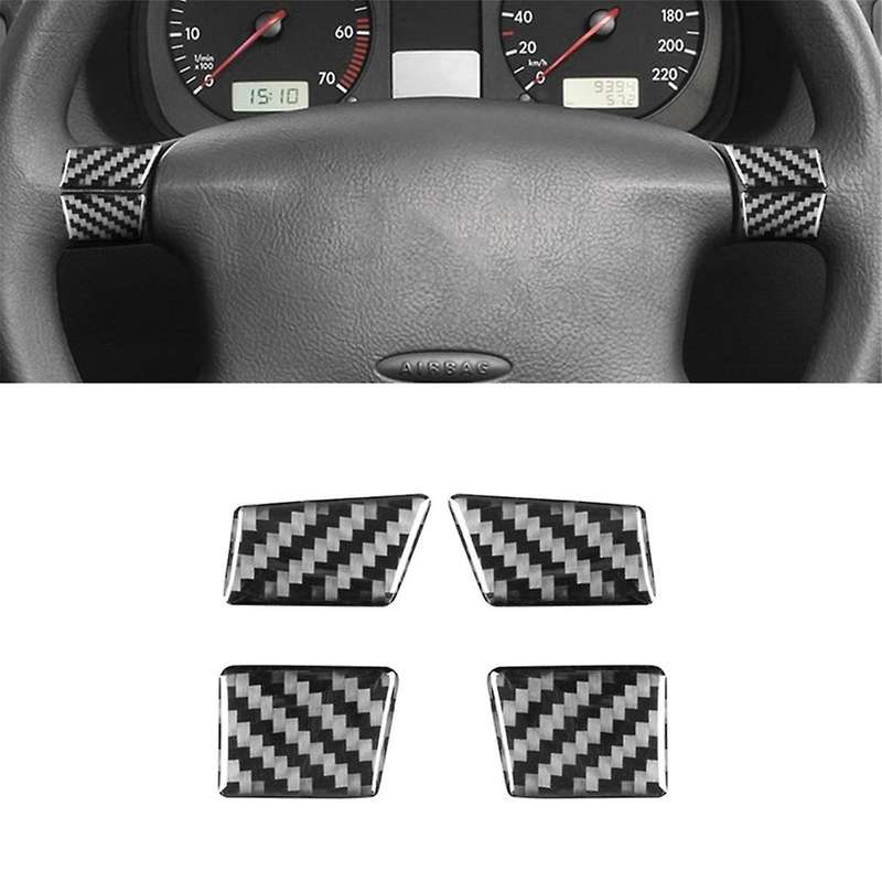 for Golf 4 MK4 1999-2004 Soft Carbon Fiber Car Steering Wheel Cover Trim Decorate Sticker Accessorie