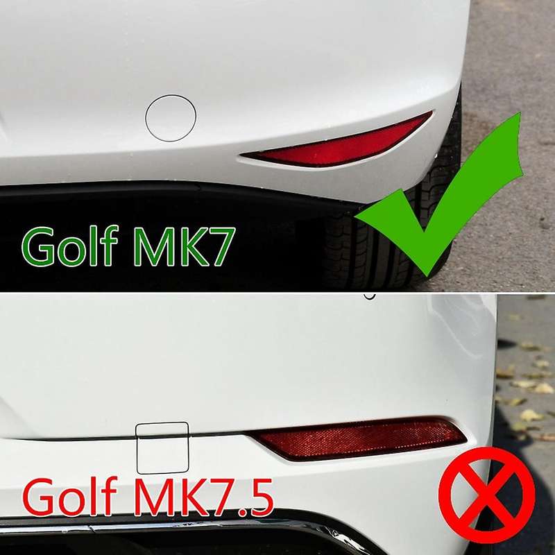 for -golf 7 Mk7 Gtd 2012-2015 Rear Bumper Splitter Canard Fog Lamp Light Side Trim Cover Bright Bla