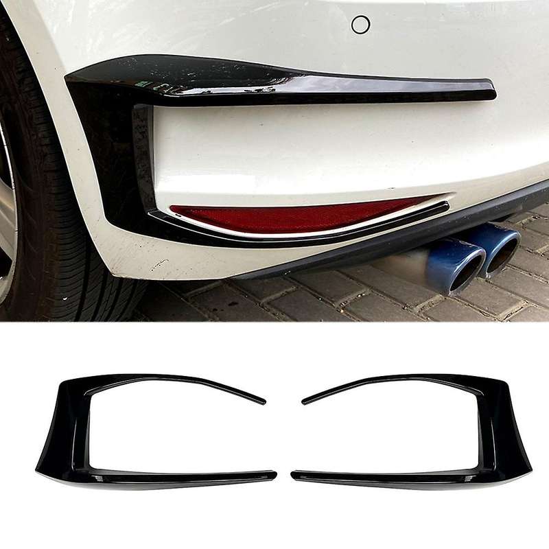for -golf 7 Mk7 Gtd 2012-2015 Rear Bumper Splitter Canard Fog Lamp Light Side Trim Cover Bright Bla