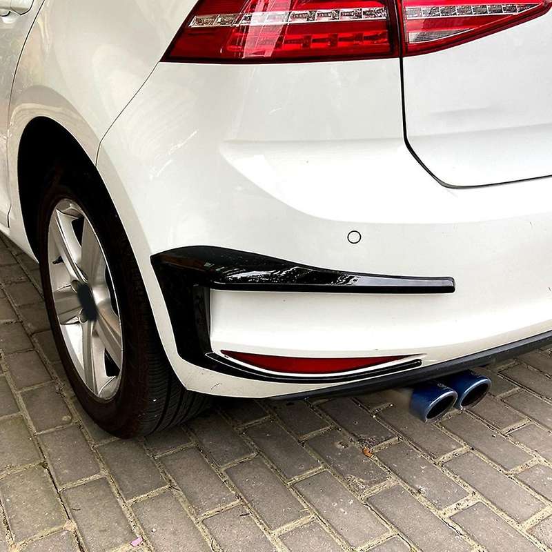 for -golf 7 Mk7 Gtd 2012-2015 Rear Bumper Splitter Canard Fog Lamp Light Side Trim Cover Bright Bla