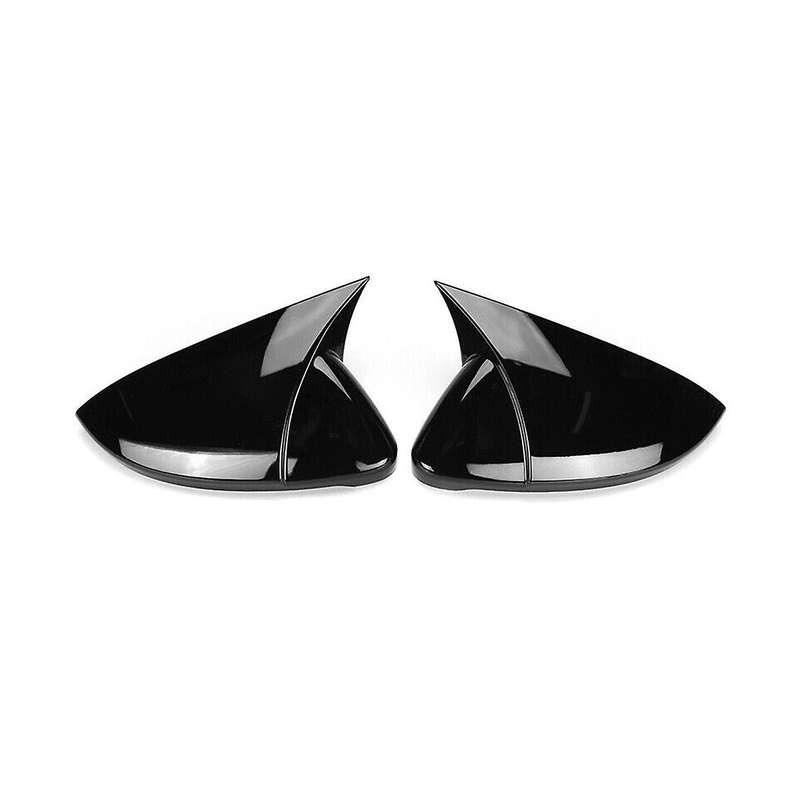 for Golf Mk7 Mk7.5 Gtd R Rear Mirror Cover Bullhorn Conversion Universal Bright Black