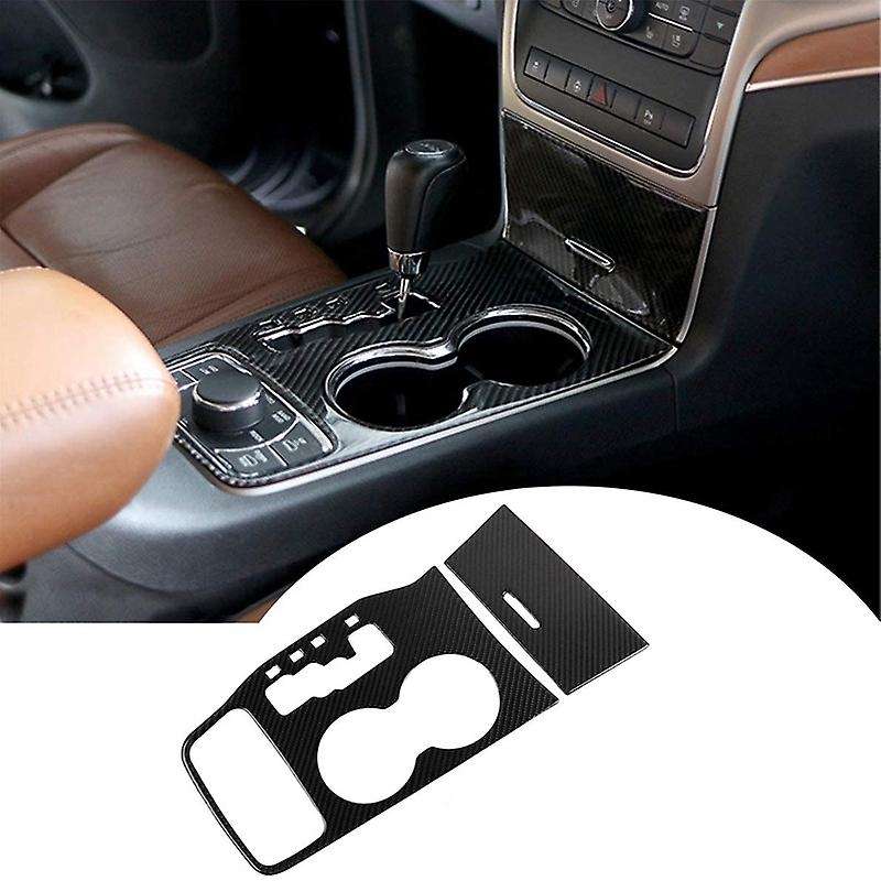 for Grand 2011 2012 2013 Interior Accessories Real Carbon Fiber Center Console Cup Holder Cover Trim