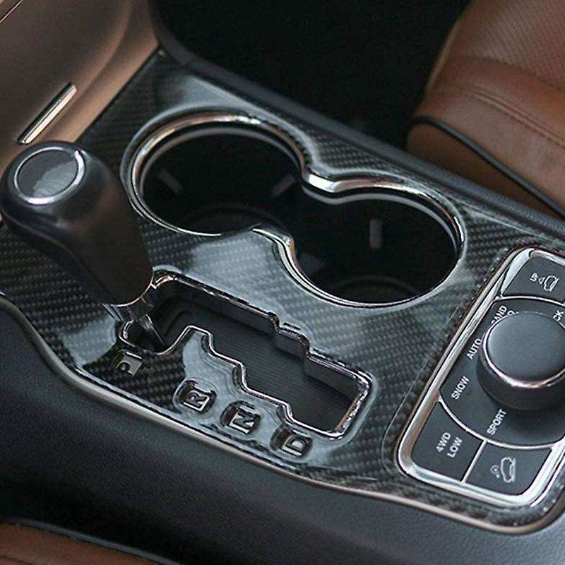 for Grand 2011 2012 2013 Interior Accessories Real Carbon Fiber Center Console Cup Holder Cover Trim