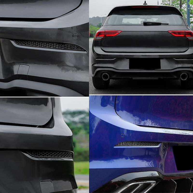 for Golf8 MK8 2021 Accessories Car Rear Bumper Lamp Frame Decoration Trim Modified Honeycomb Style