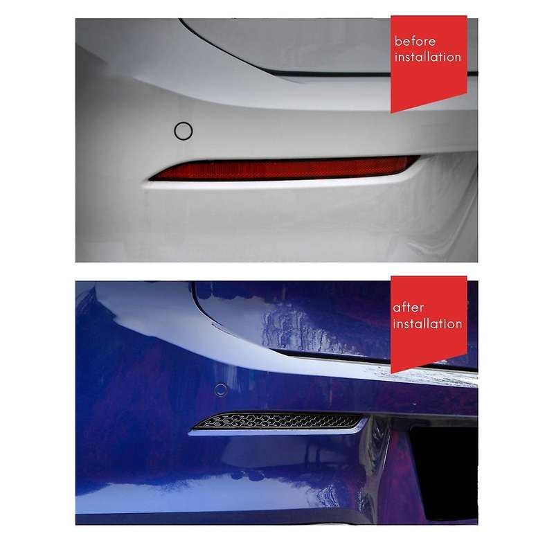 for Golf8 MK8 2021 Accessories Car Rear Bumper Lamp Frame Decoration Trim Modified Honeycomb Style