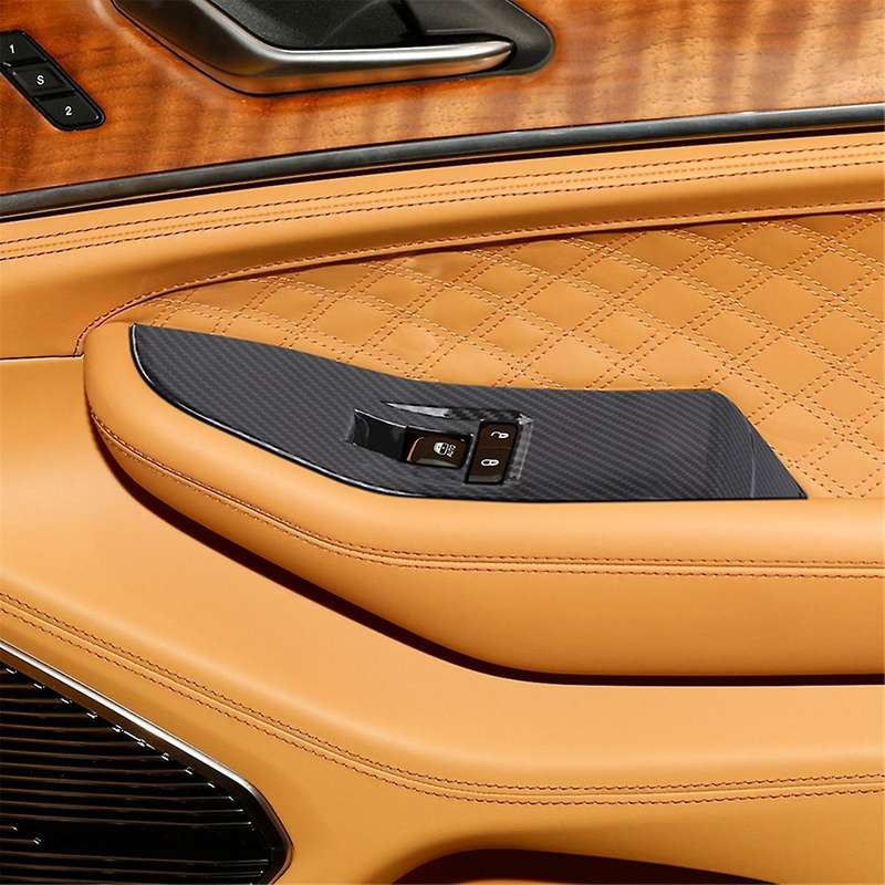 for Grand 2021 2022 Lhd Car Window Lift Switch Panel Cover Trim Interior Accessories Abs Carbon Fibe