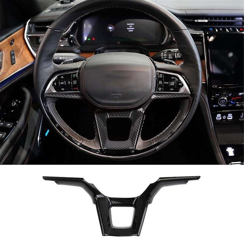 for Grand 2021-2022 Car Steering Wheel Trim Cover Interior Accessories Abs Carbon Fiber