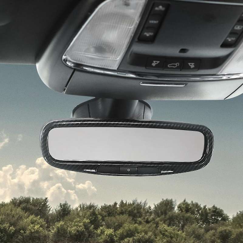 for Grand 2017-2021 Interior Rearview Mirror Decorative Frame Trim Cover Stickers Accessories,Carbon