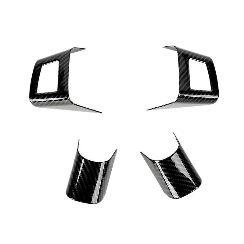 for Grand Commander 2006-2010 Car Steering Wheel Button Cover Trim Sticker (ABS Carbon Fiber)