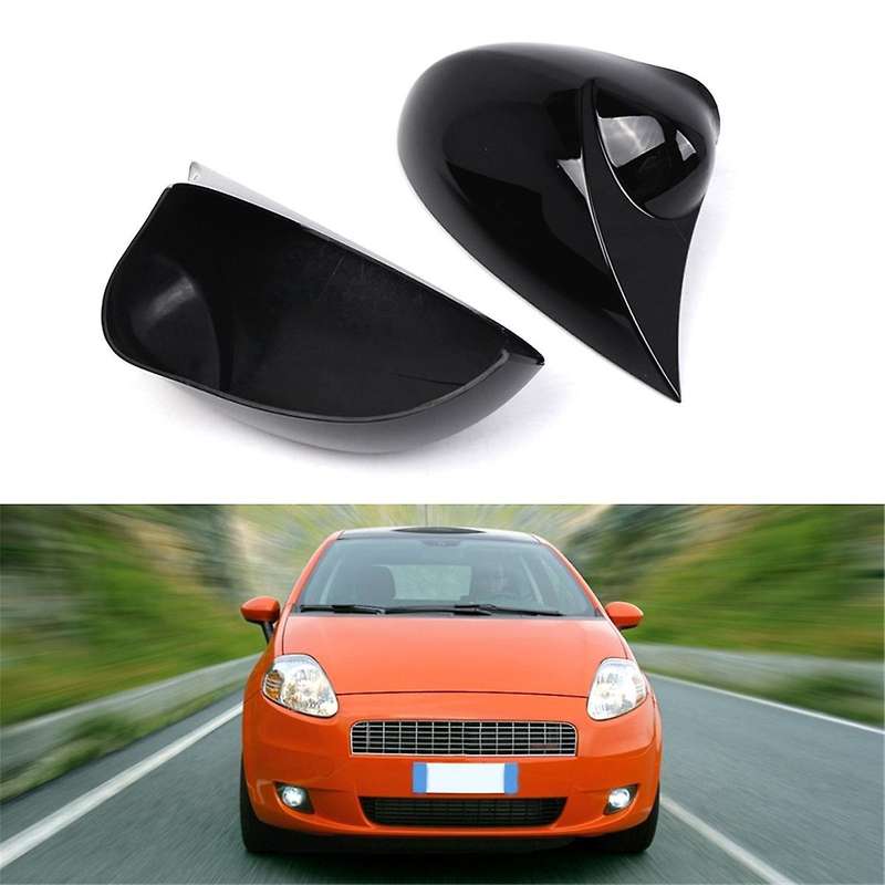 for Grande Punto 2005-2018 Side Wing Mirror Cover Caps Ox Horn Style 735417229 735417228