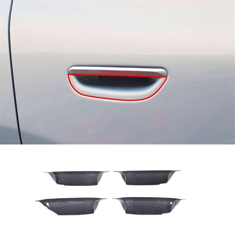 for Grecale 2022 2023 Dry Carbon Fiber Car Exterior Door Handle Bowl Cover Decorative Trim Sticker A
