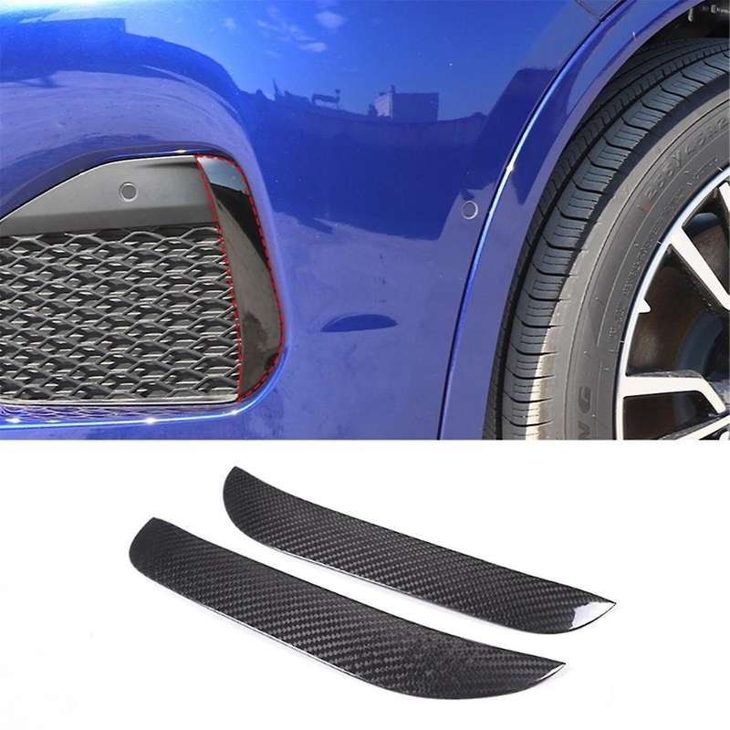 for Grecale 2022 2023 Dry Carbon Fiber Car Front Bumper Fog Lamp Cover Decoration Trim Stickers Acc