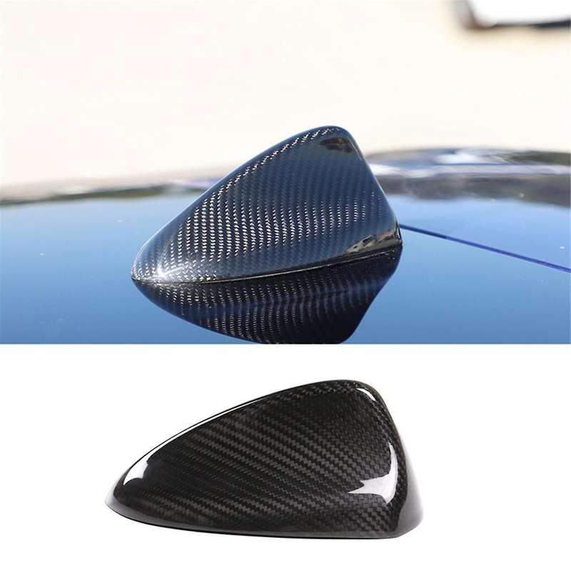for Grecale 2022 2023 Dry Carbon Fiber Car Fin Antenna Cover Trim Decorative Exterior Accessories