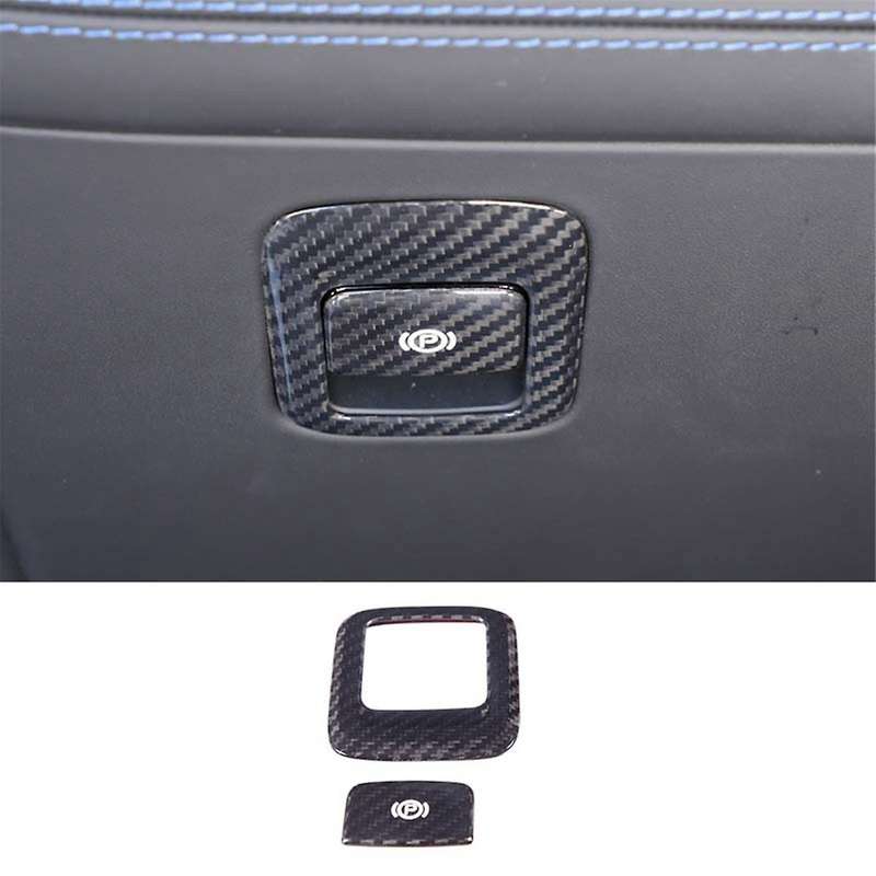 for Grecale 2022 2023 Dry Carbon Fiber Car Electronic Handbrake Auto P Button Switch Cover Trim Acce
