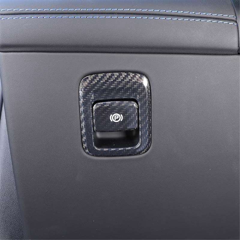 for Grecale 2022 2023 Dry Carbon Fiber Car Electronic Handbrake Auto P Button Switch Cover Trim Acce