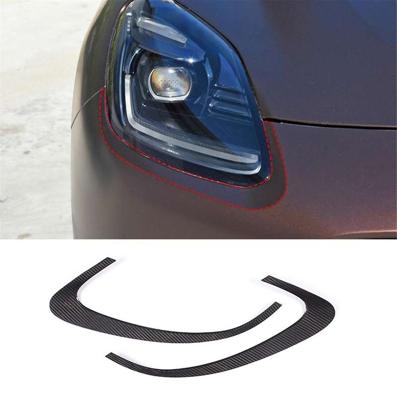 for Grecale 2022 2023 Dry Carbon Fiber Car Headlight Lamp Eyebrow Cover Trim Sticker Accessories