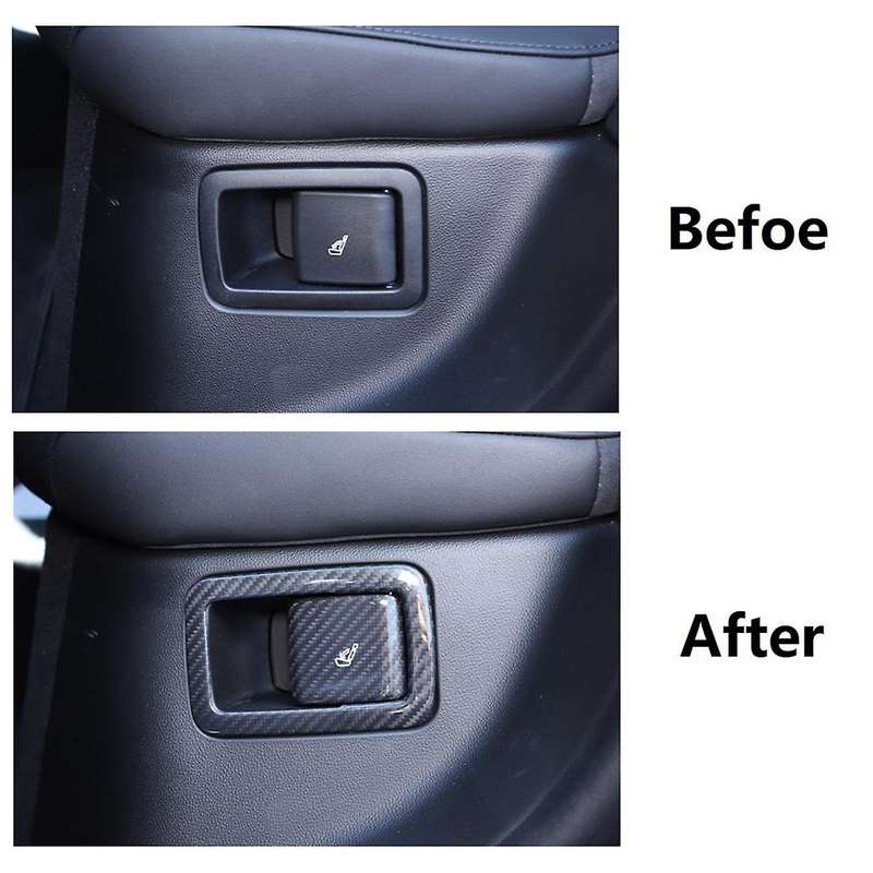 for Grecale 2022 2023 Dry Carbon Fiber Car Rear Seat Adjustment Switch Frame Cover Trim Decorative A