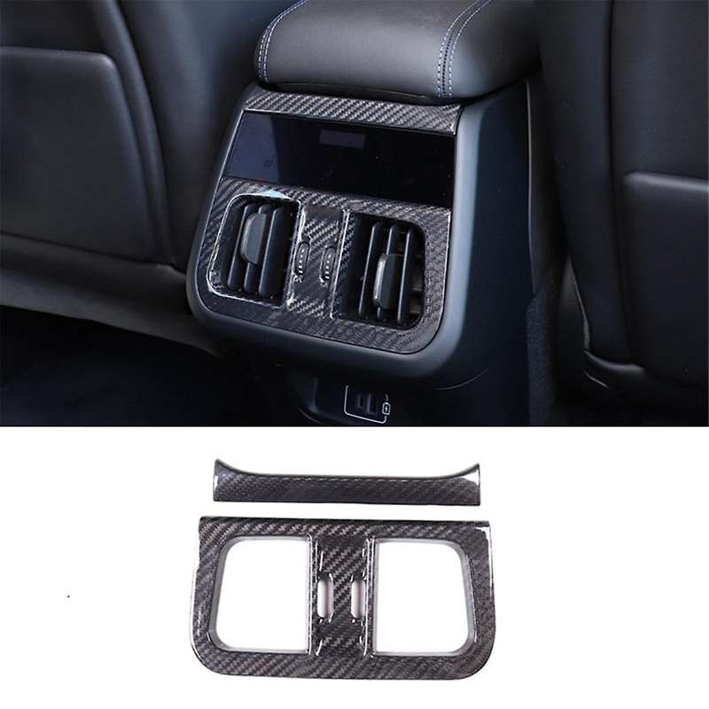 for Grecale 2022 2023 Dry Carbon Fiber Car Rear Air Outlet Vent Frame Cover Trim Sticker Accessorie