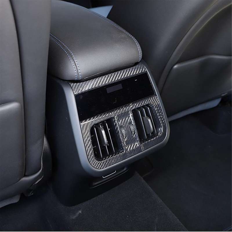 for Grecale 2022 2023 Dry Carbon Fiber Car Rear Air Outlet Vent Frame Cover Trim Sticker Accessorie