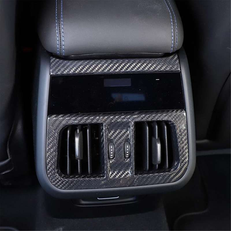 for Grecale 2022 2023 Dry Carbon Fiber Car Rear Air Outlet Vent Frame Cover Trim Sticker Accessorie