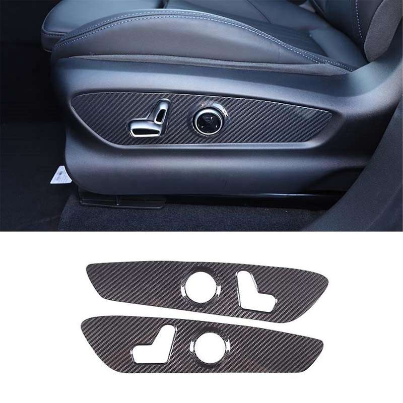 for Grecale 2022 2023 Dry Carbon Fiber Car Front Seat Adjustment Switch Button Panel Cover Trim Acce
